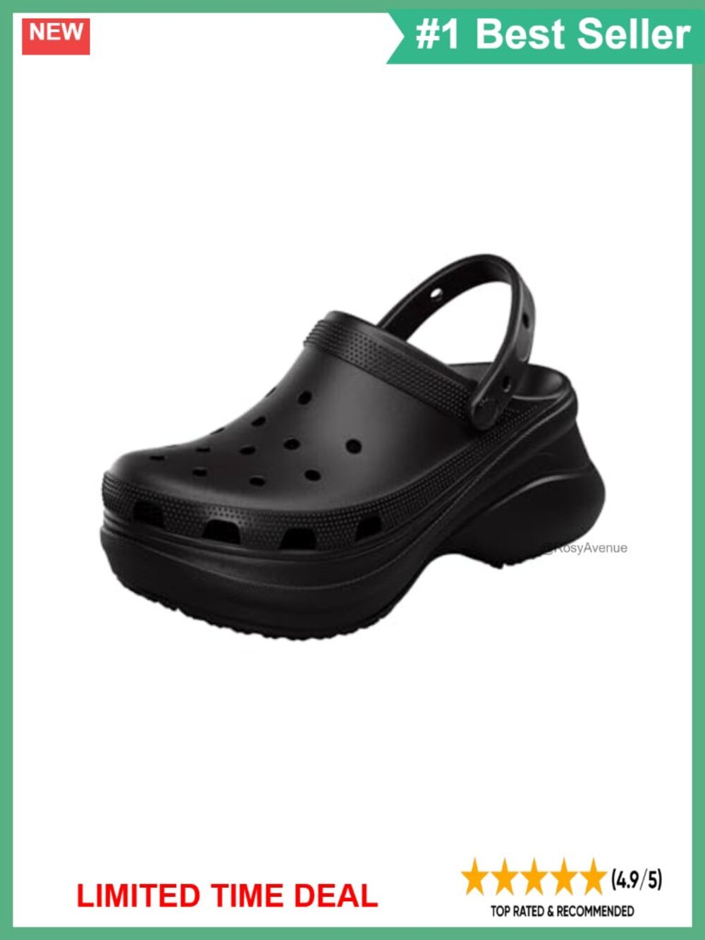 Platform Clogs with 2.4-Inch Sole, Lightweight Comfort Slip-On Shoes